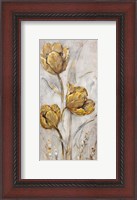 Framed Golden Poppies on Taupe II