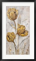 Framed Golden Poppies on Taupe II