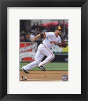 Framed Chase Headley 2010 Fielding Action