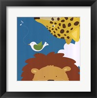 Safari Group: Leopard and Lion Framed Print