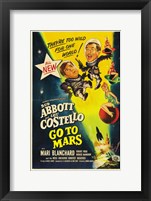 Framed Abbott and Costello Go to Mars, c.1953