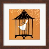 Framed Small Birdcage Silhouette I (U)