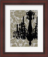 Framed Small Chandelier Silhouette I (P)