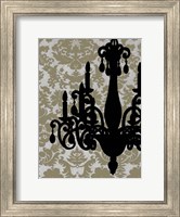 Framed Small Chandelier Silhouette I (P)