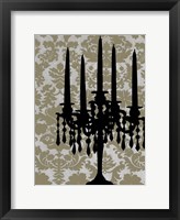 Framed Small Candelabra Silhouette I (P)