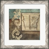 Framed Damask Tapestry with Capital II