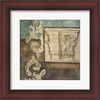 Framed Damask Tapestry with Capital II