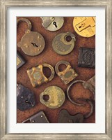 Framed Antique Lock Collage