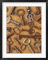 Framed Antique Key Collage