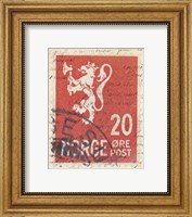 Framed Vintage Stamp III