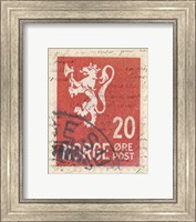 Framed Vintage Stamp III