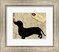 Framed Dachshund Silhouette