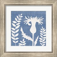 Framed Small Blue Linen III (P)