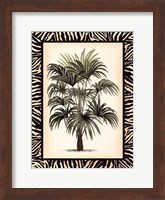 Framed Small Palm in Zebra Border I