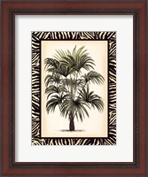 Framed Small Palm in Zebra Border I
