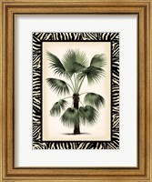 Framed Small Palm in Zebra Border II