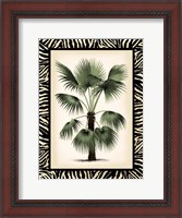 Framed Small Palm in Zebra Border II