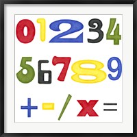 Framed Kid's Room Numbers