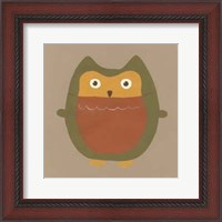 Framed Earth-Tone Owls II