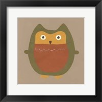 Earth-Tone Owls II Framed Print