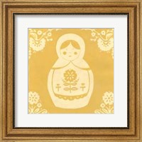 Framed Russian Doll in Yellow
