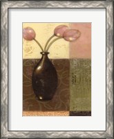 Framed Ebony Vase with Tulips II