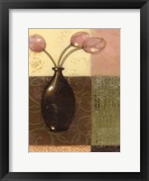 Framed Ebony Vase with Tulips II
