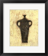 Woodcut Ebony Vase I Framed Print