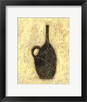 Woodcut Ebony Vase II Framed Print