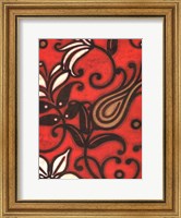 Framed Scarlet Textile I