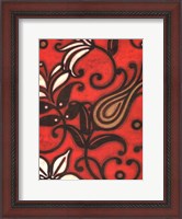 Framed Scarlet Textile I