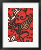 Framed Scarlet Textile I