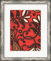 Framed Scarlet Textile II