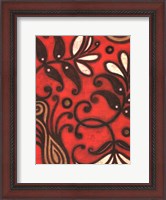 Framed Scarlet Textile II