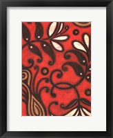 Scarlet Textile II Framed Print
