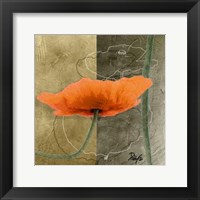 Framed Orange Poppies VI