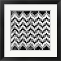 Framed Mudcloth Black & White III