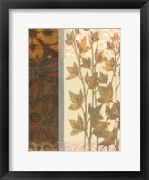 Framed Tapestry with Leaves II
