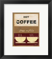 Framed 'Hot Coffee II' border=