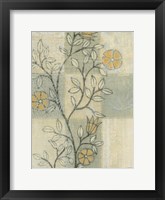 Neutral Linen Blossoms II Framed Print