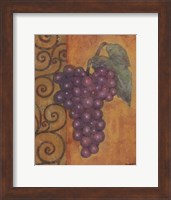 Framed Scrolled Grapes I