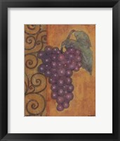 Scrolled Grapes I Framed Print