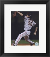 Framed Tim Lincecum Game Five of the 2010 World Series Action
