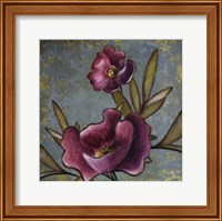 Framed Purple Poppies
