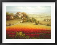 Framed Fields of Red and Gold I