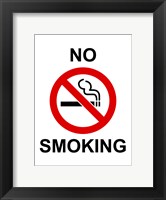 Framed No Smoking - sign