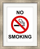 Framed No Smoking - sign