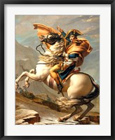 Framed Napoleon (1769-1821) Crossing the Alps at the St Bernard Pass