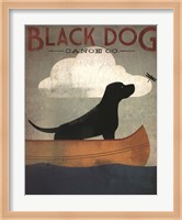 Framed Black Dog Canoe