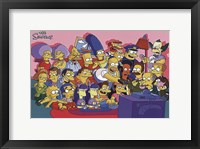 Framed Simpsons Cast on Couch